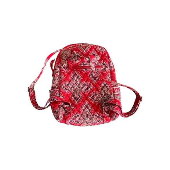 Vera Bradley Red Quilted Floral Paisley Backpack main image 4